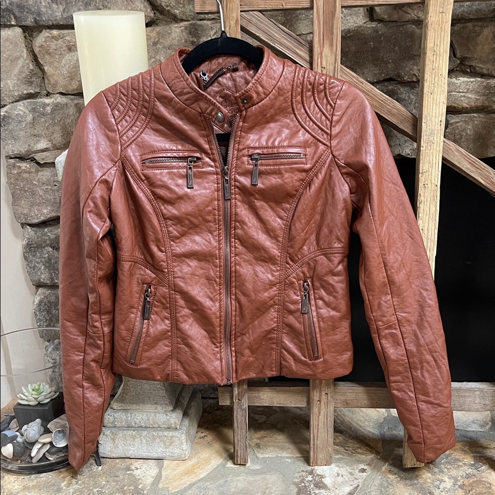 Faux leather jacket by joujou size extra small. - Picture 1 of 6